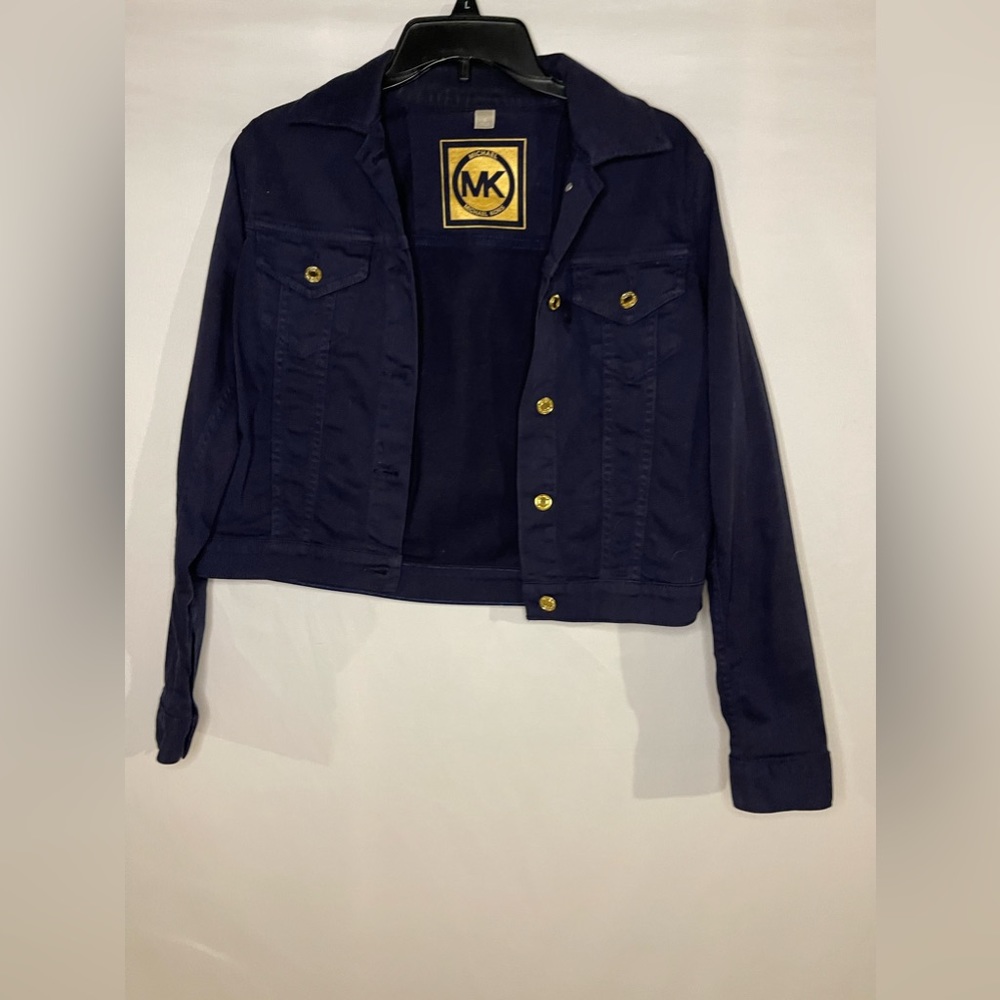 Michael Kors Blue Jean Jacket Style Cotton/Elastane Jacket